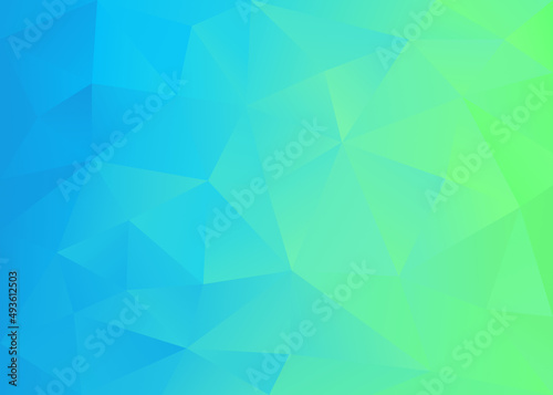 Abstract Low Poly Blue Green Background