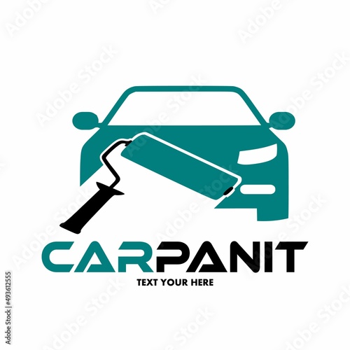 Car paint vector logo template. This design use automotive symbol. Suitable for transportation
