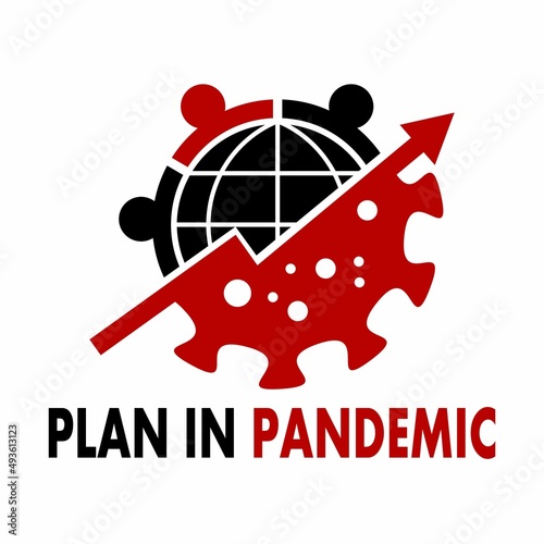 Plan in pandemic or spread of corona virus in the world. This design suitable for business or health care.