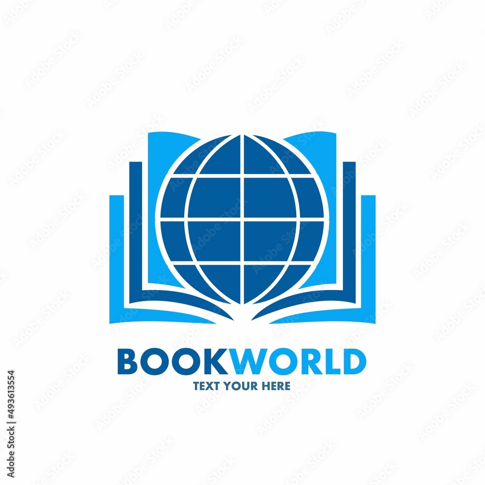 Book world vector logo template. This design use globe and read symbol. Book world vector logo template. This design use globe and read symbol.