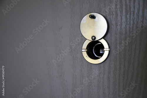 Open eyelet to see who's at the door