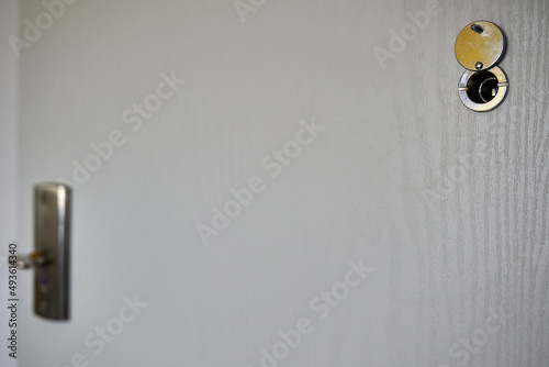 Open eyelet to see who's at the door