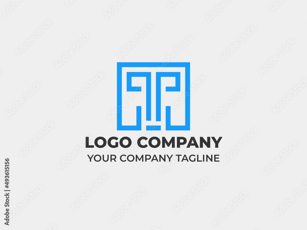 Letter T Monogram business logo design