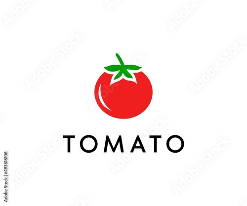 Tomato vector logo design template.