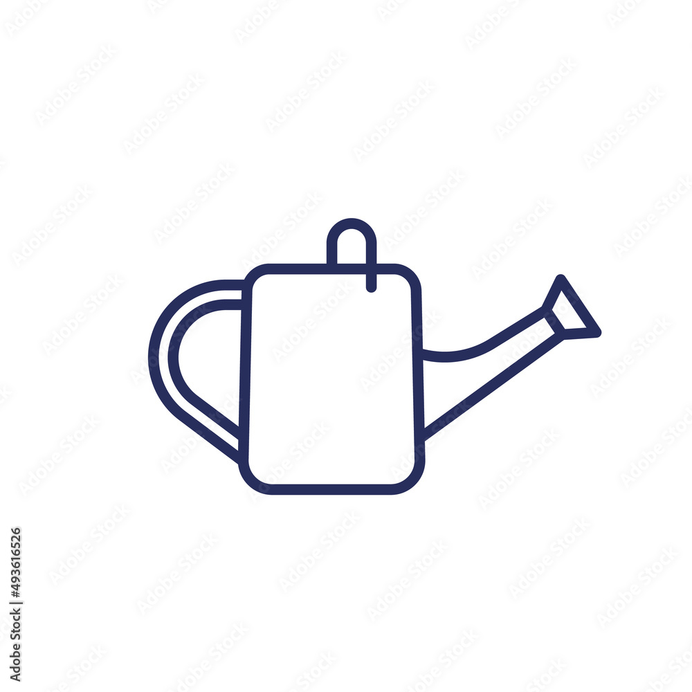 watering can line icon on white