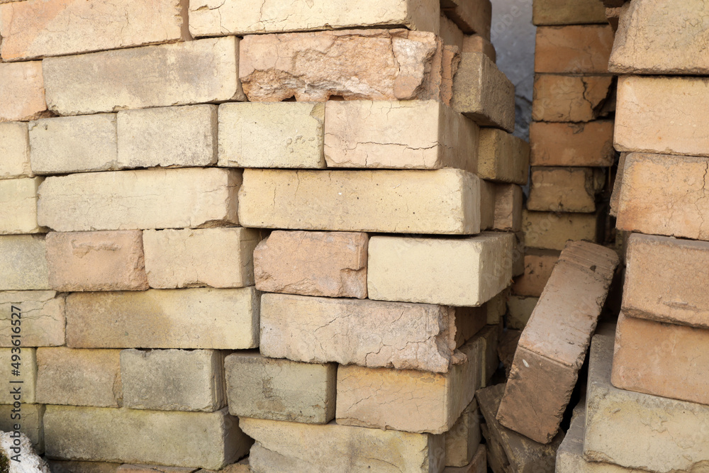 Obraz premium Brown brick wall background texture