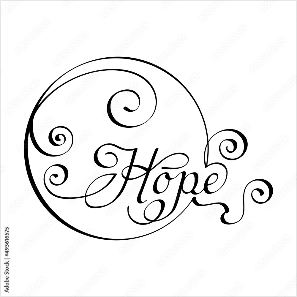 Hope Hand Drawn Pen Ink Style M_2203002