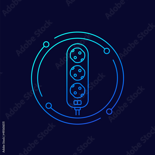 power strip line icon for web