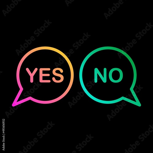Yes or no vector background template. This graphic with choice symbol. Suitable for vote, like and survey.
