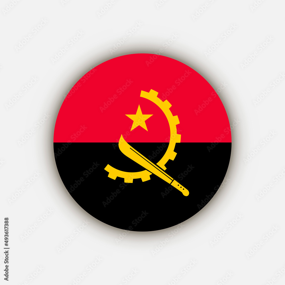 Country Angola. Angola flag. Vector illustration. Country Angola. Angola flag. Vector illustration.