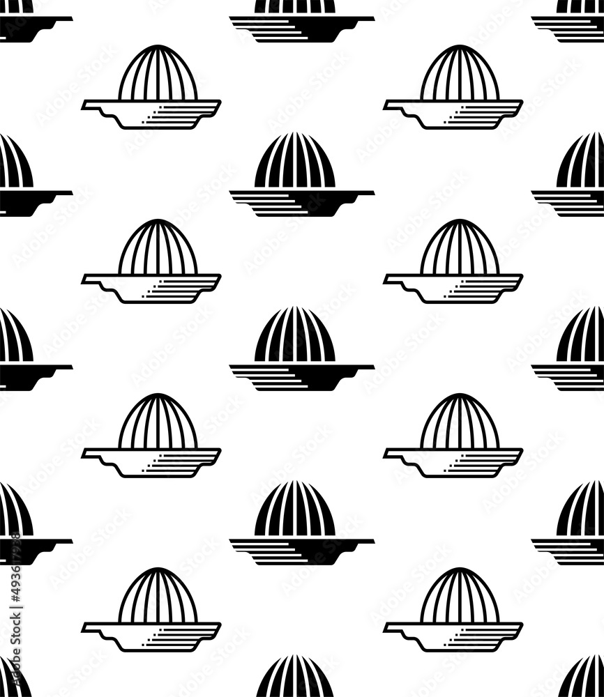 Lemon Juicer Icon Seamless Pattern, Manual Lemon Juicer, Juice Extractor Device, Centrifugal Juicer Lemon Juicer Icon Seamless Pattern, Manual Lemon Juicer, Juice Extractor Device, Centrifugal Juicer