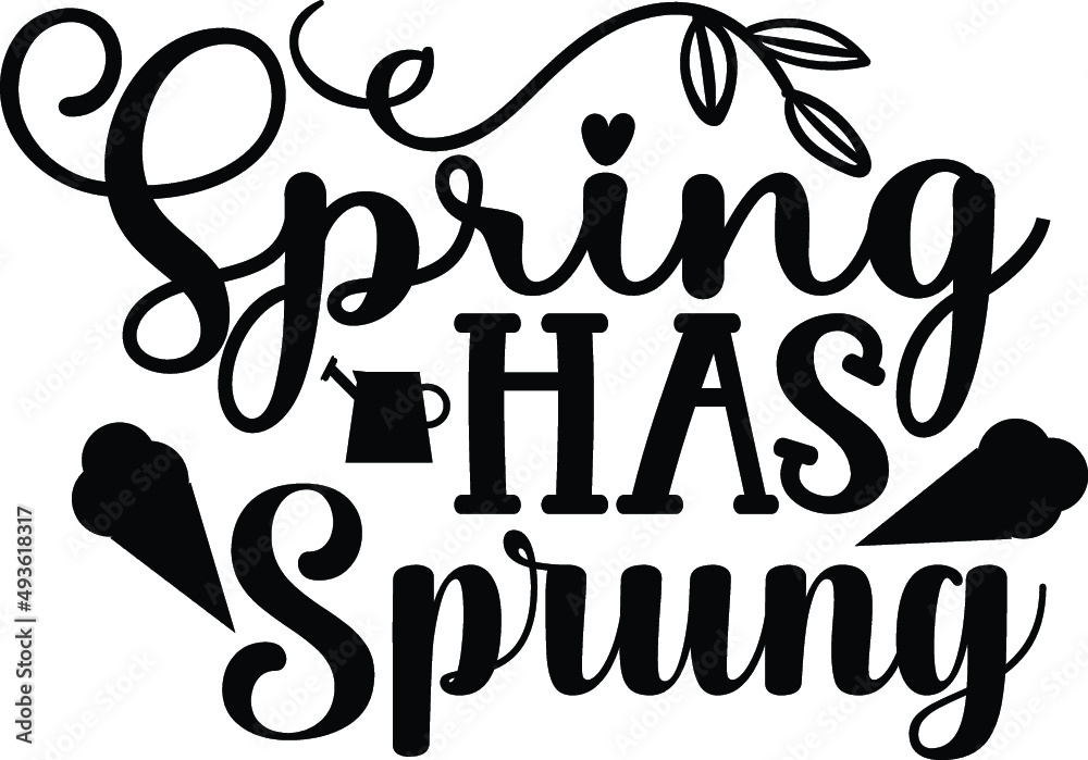 Obraz premium spring svg design cutting file