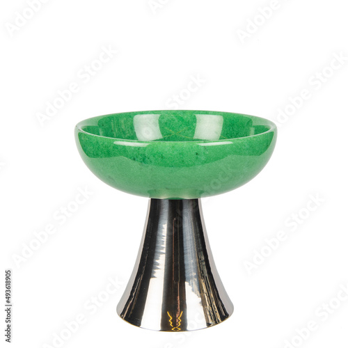 marble pot interior decorative object for home decoration isolated on white background