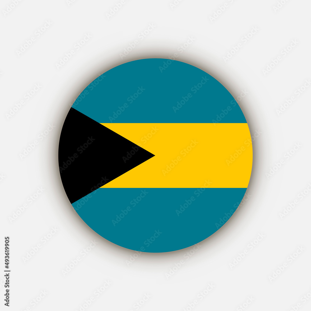 Country Bahamas. Bahamas flag. Vector illustration.