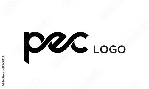 Letter PEC creative logo design vector	