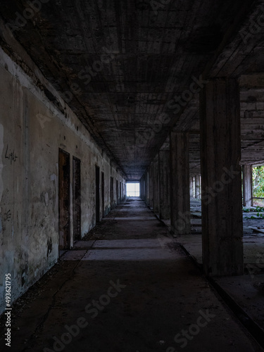 Inside the abandoned Ducor Hotel in Monrovia, Liberia