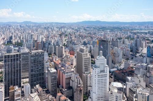 aerial view of buildings in downtown S  o Paulo  Brazil