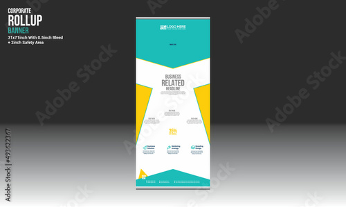 vector roll up banner design