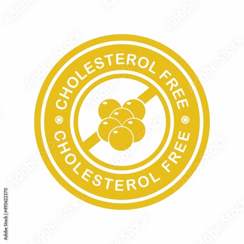 Cholesterol vector logo or badge template