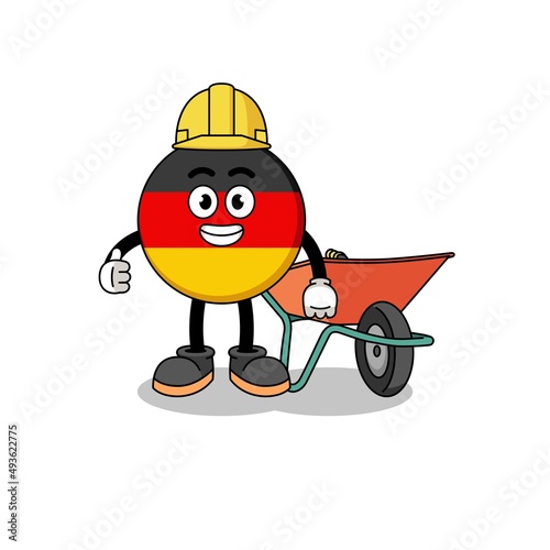 germany flag cartoon as a contractor