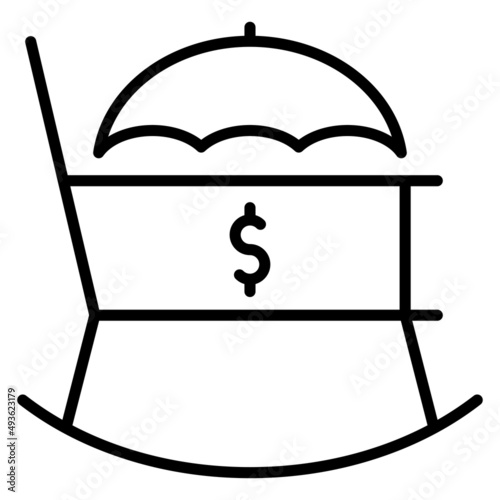 Retirement Money Plan vector icon illustration