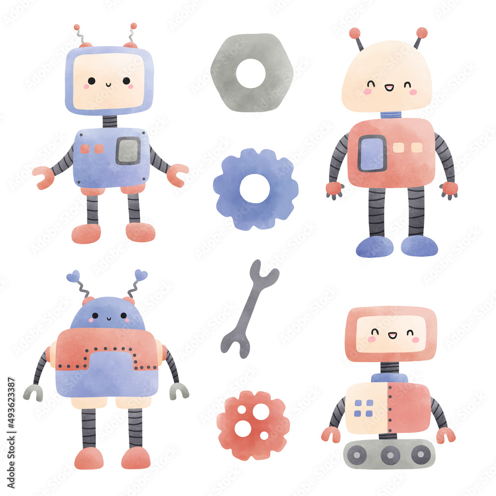 cute robot, robot vector illustration cute robot, robot vector illustration