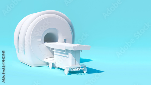 Fotografía Model of CT scanner (computerized tomography scanner) and MRI (magnetic resonanc