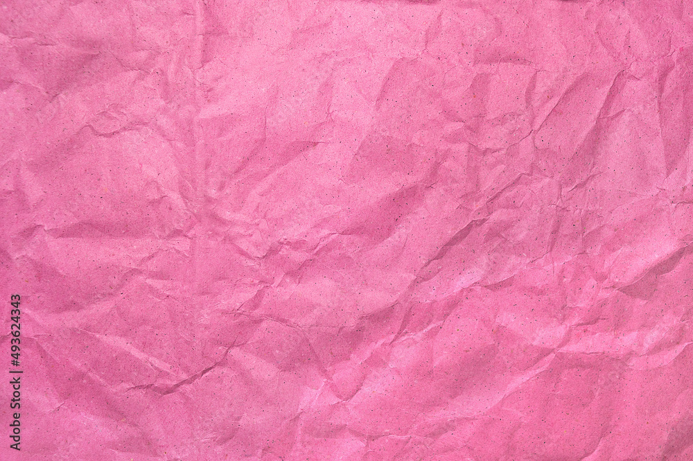 Pink crumpled recycle paper texture, Red paper sheet or page. Office document background, copy space for add text. Delicate fond for video, article and advertising about creativity, art or cosmetics Pink crumpled recycle paper texture, Red paper sheet or page. Office document background, copy space for add text. Delicate fond for video, article and advertising about creativity, art or cosmetics