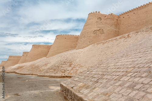 City wall of Khiva  Uzbekistan  Central Asia