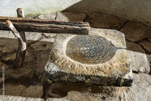 Brunnen in der Sakramentskapelle ob Giswil, Kanton Obwalden, Schweiz photo