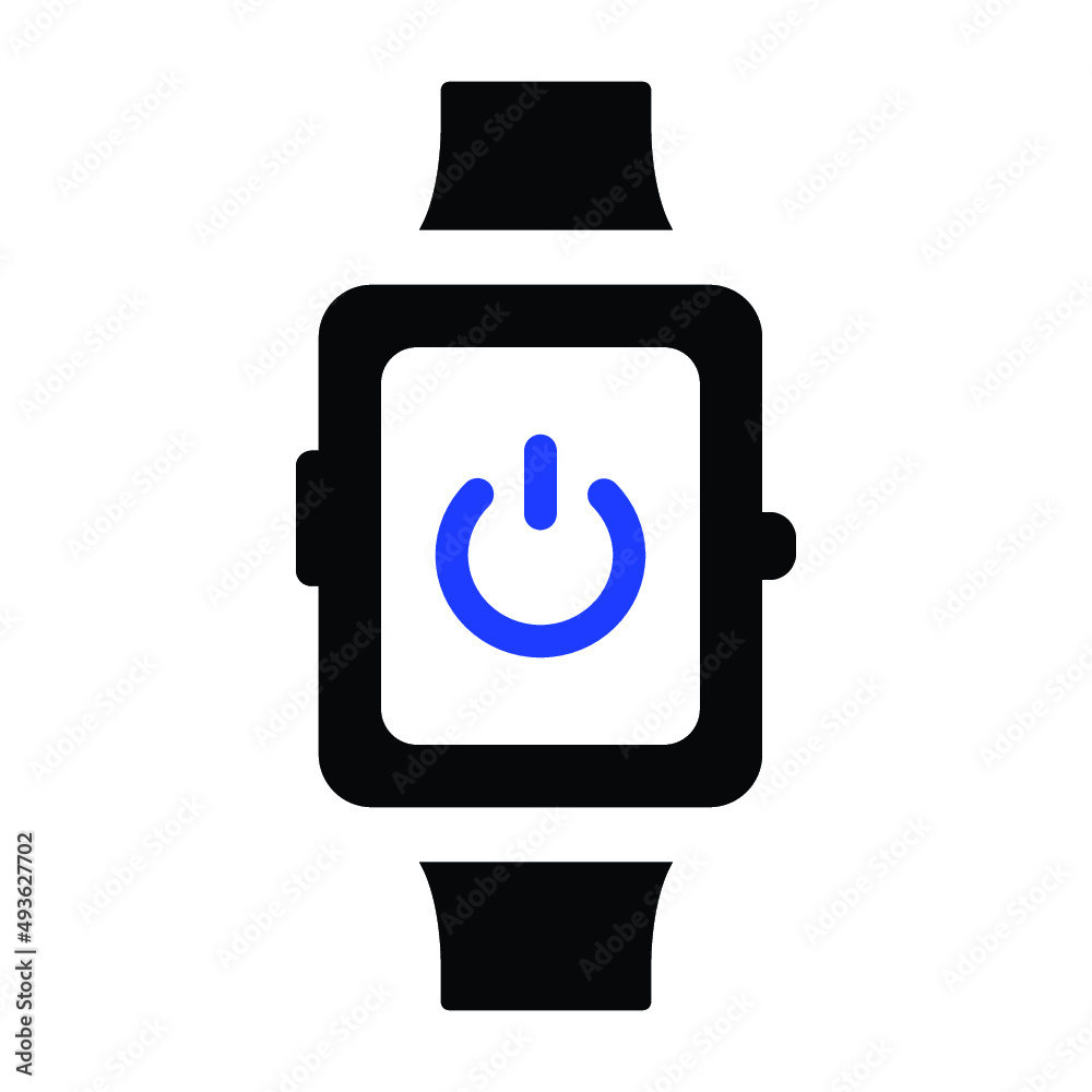 Smart watch power switch icon Smart watch power switch icon