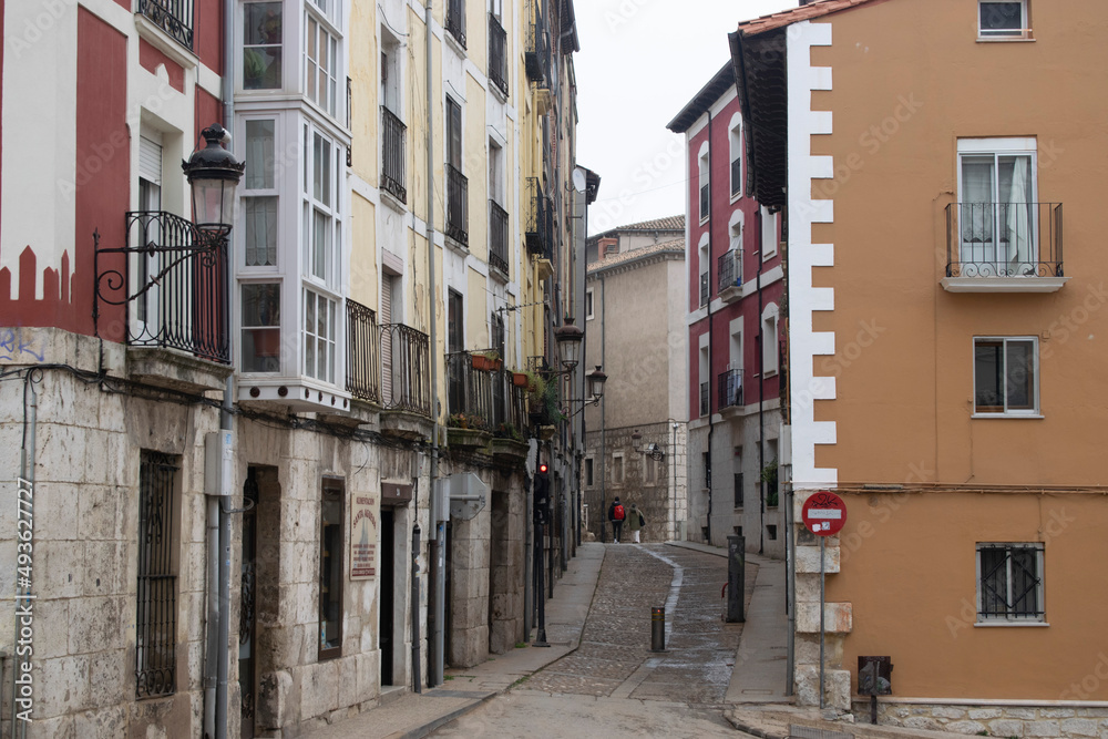 Calles de casco histórico de Burgos, España. Calles de casco histórico de Burgos, España.
