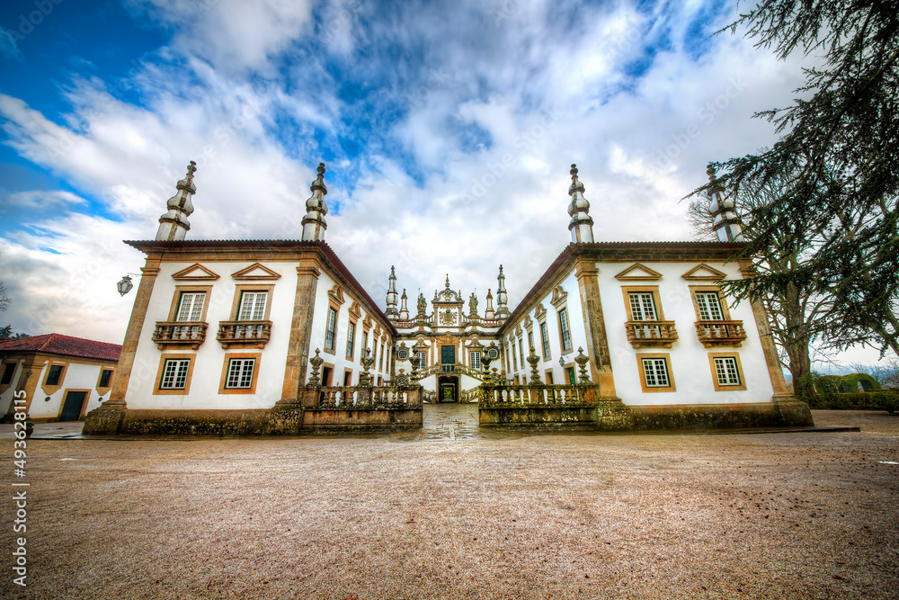 Baroque Facade of the Mateus Palace (Casa de Mateus), Portugal