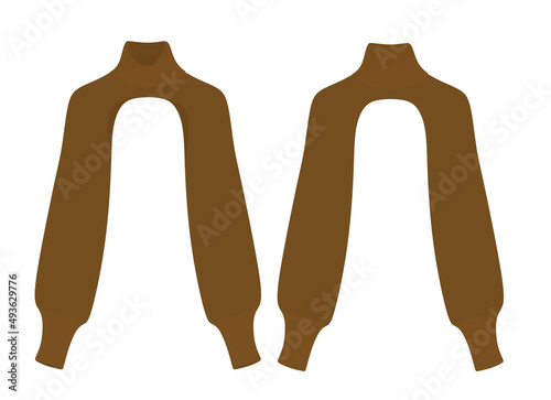 Woman brown top. vector illustration