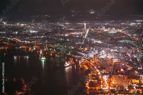 雨の日本三大夜景、函館