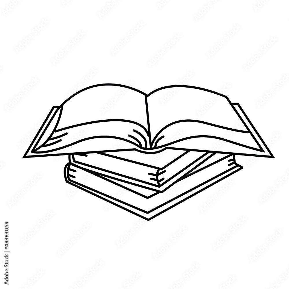 Books vector and illustration, black and white, hand drawn, sketch style, isolated on white background. Flat cartoon style vector illustration.
Books vector and illustration, black and white, hand drawn, sketch style, isolated on white background. Flat cartoon style vector illustration.