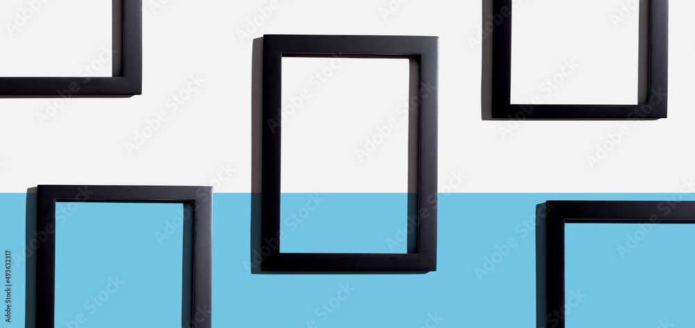 Blank rectangle picture frames with copy space Blank rectangle picture frames with copy space