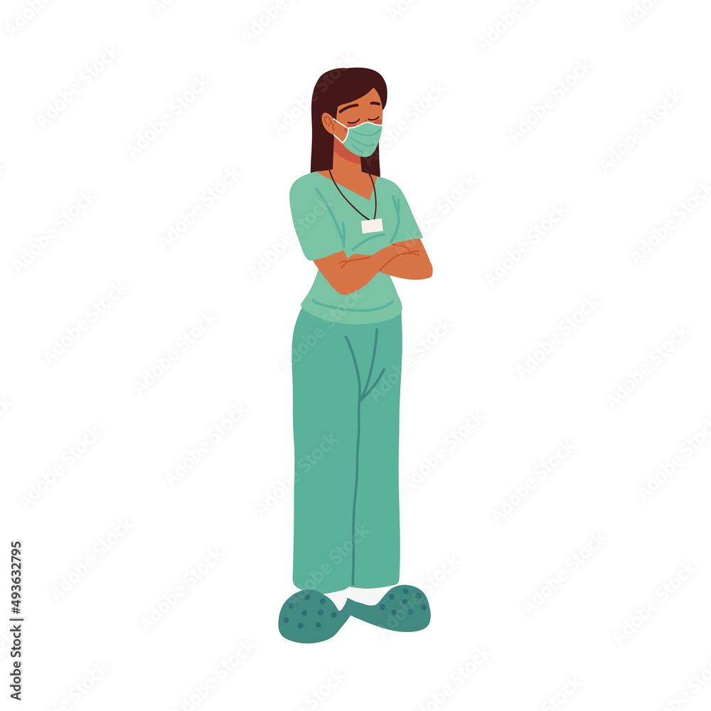 nurse wearing medical mask