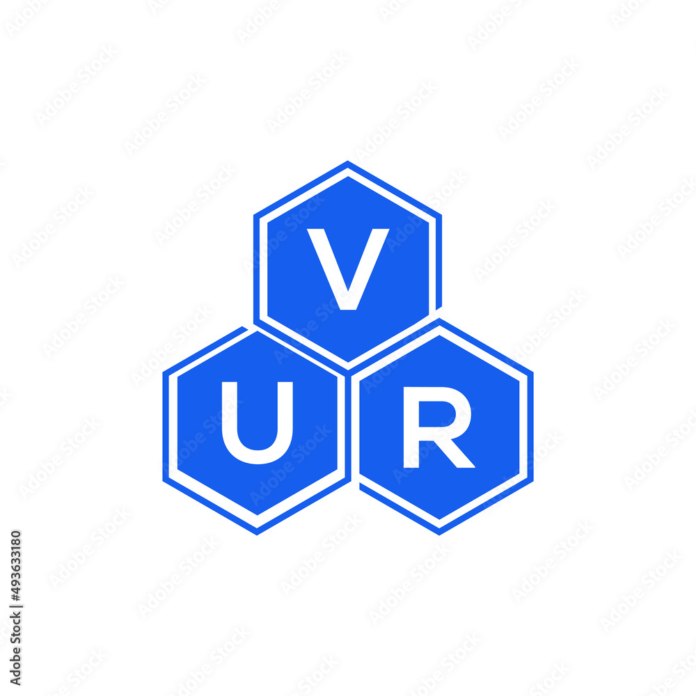 VUR letter logo design on black background. VUR  creative initials letter logo concept. VUR letter design.