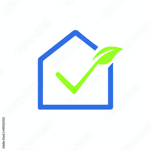eco house icon concept vector 