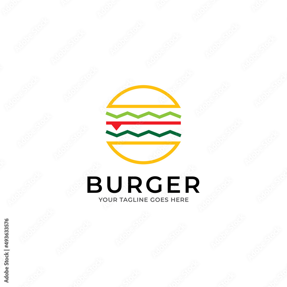 burger restaurant logo sign vector burger restaurant logo sign vector