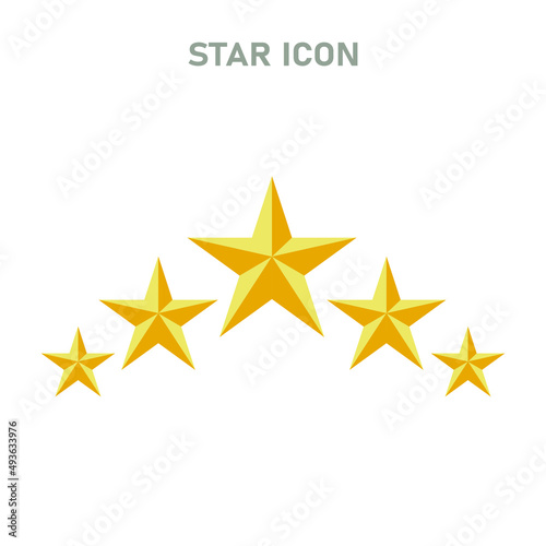 Star, 5 stars, rating icon design