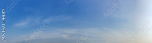 Fototapeta Naklejka Na Ścianę i Meble -  Panorama sky with cloud on a sunny day. Beautiful cirrus cloud..