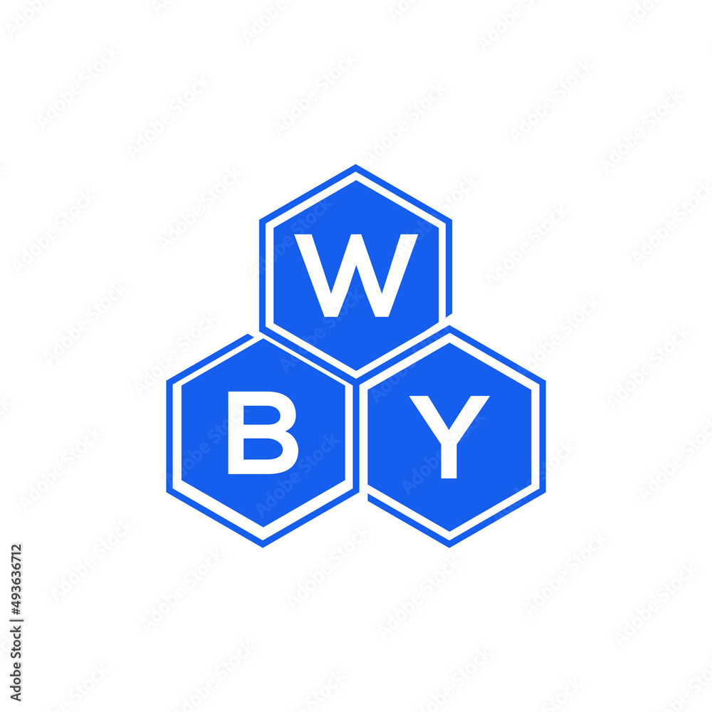 WBY letter logo design on black background. WBY  creative initials letter logo concept. WBY letter design.