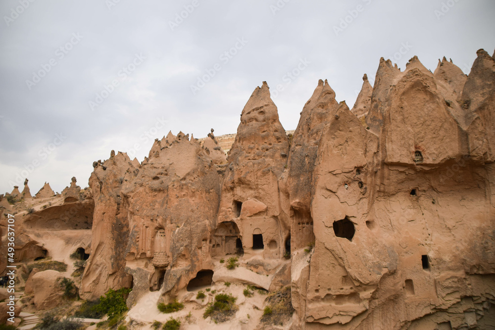 Zelve is an almost entirely cave site in the Cappadocia region of Nevşehir Province, Turkey. The no longer inhabited place is now an open-air museum