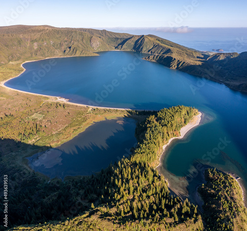 lagoa do fogo, landscape and lake in Sao Miguel, Azores Islands