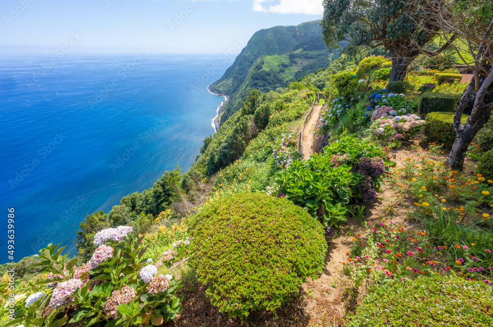 Miradouro de Sossego viewpoint, Sao Miguel Island, Azores, Portugal