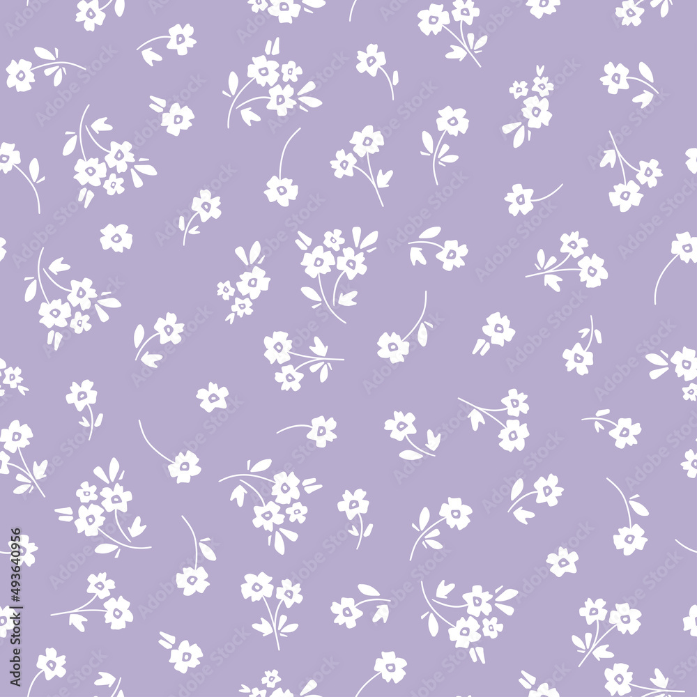 Boho seamless pattern with white flowers and purple background. Boho seamless pattern with white flowers and purple background.