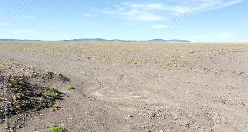 View of desert land going from Calama to San Pedro de Atacama