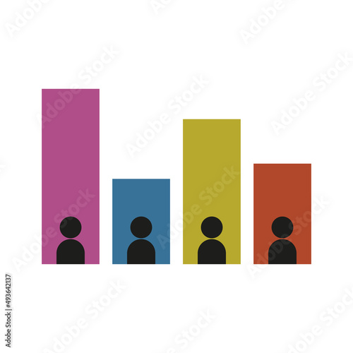 The survey icon. Rating. Chart. Simple flat vector illustration on a white background